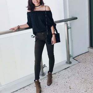 Black Off Shoulder Top